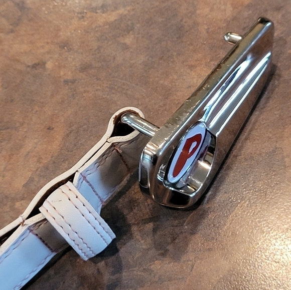 ONE EYERON Genuine Leather Belt, Golf Club Head Buckle, Inset Magnetic Marker - Picture 9 of 16